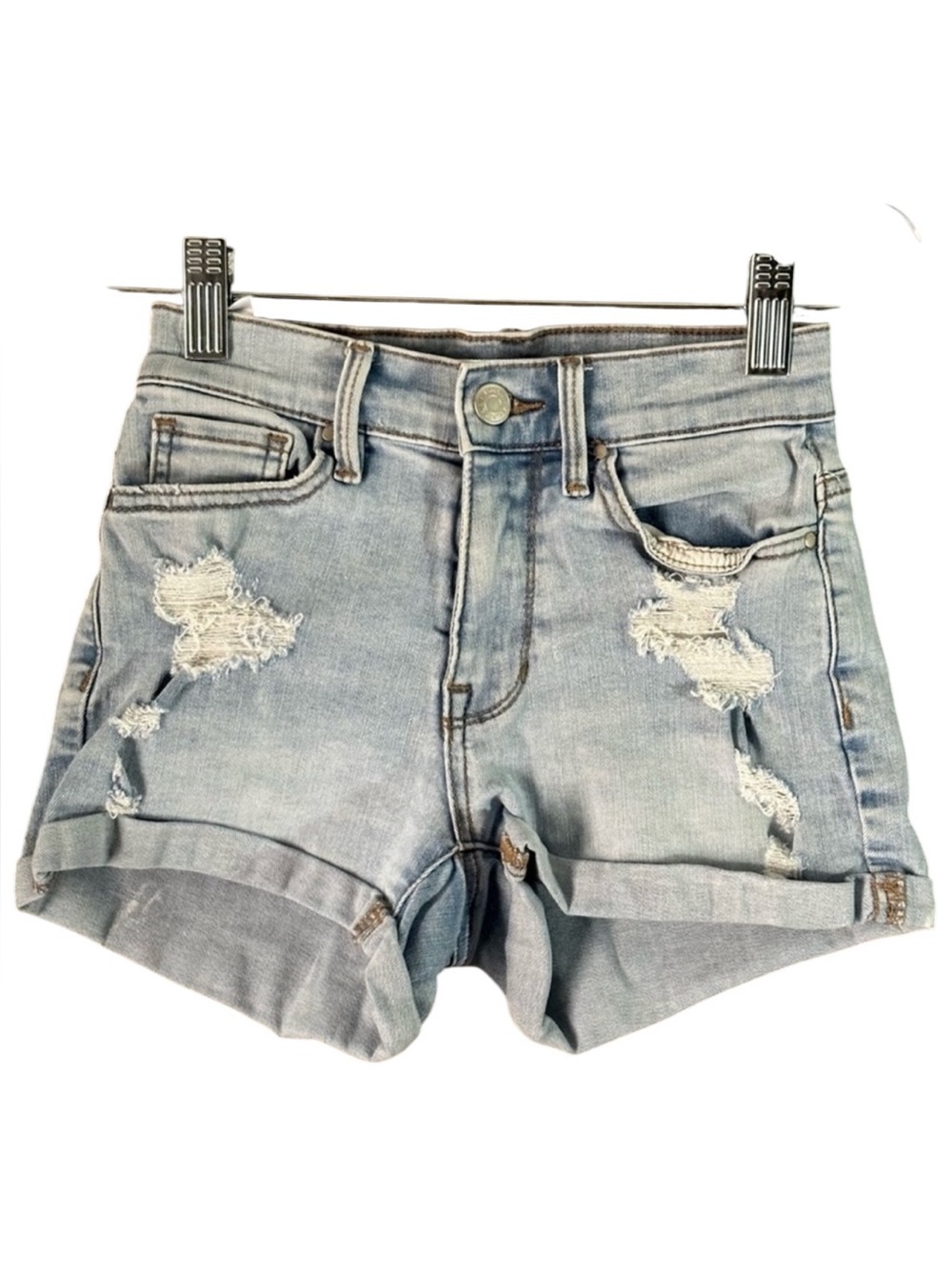 PacSun Light Blue Ripped Jean Shorts